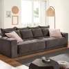 Big Sofa grau Microfaser B/H/T: ca. 298x80x135 cm
