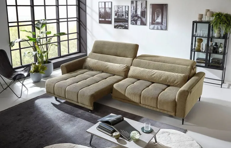 Big Sofa Logan grün Microfaser B/H/T: ca. 280x108x118 cm