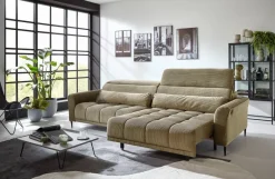 Big Sofa Logan grün Microfaser B/H/T: ca. 280x108x118 cm
