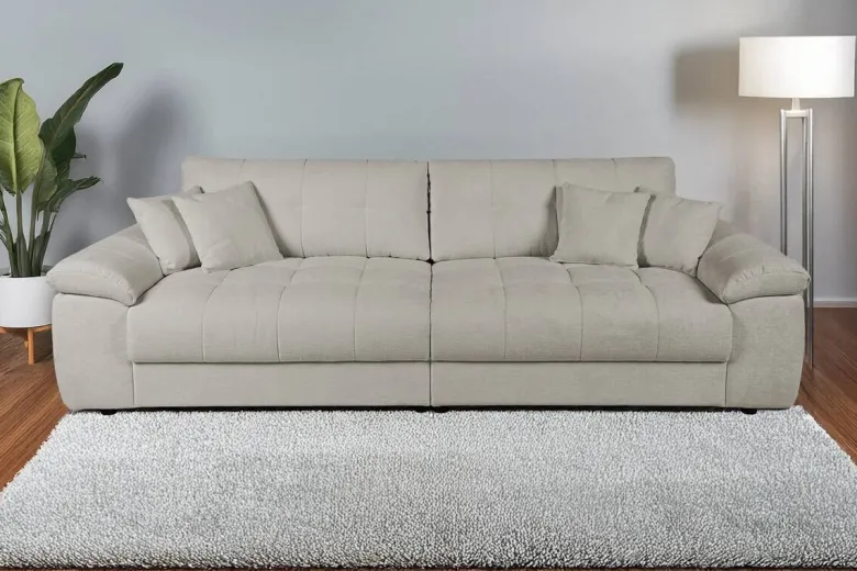 Big Sofa Tema graubraun Microfaser B/H/T: ca. 278x89x116 cm