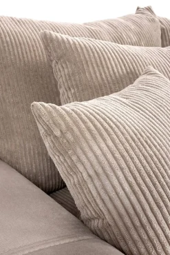Big Sofa Xantia new 1 beige Velourstoff B/H/T: ca. 318x94x120 cm