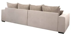 Big Sofa Xantia new 1 beige Velourstoff B/H/T: ca. 318x94x120 cm