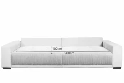 Big Sofa Xantia new 1 beige Velourstoff B/H/T: ca. 318x94x120 cm