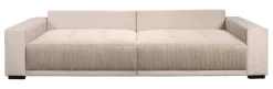 Big Sofa Xantia new 1 beige Velourstoff B/H/T: ca. 318x94x120 cm