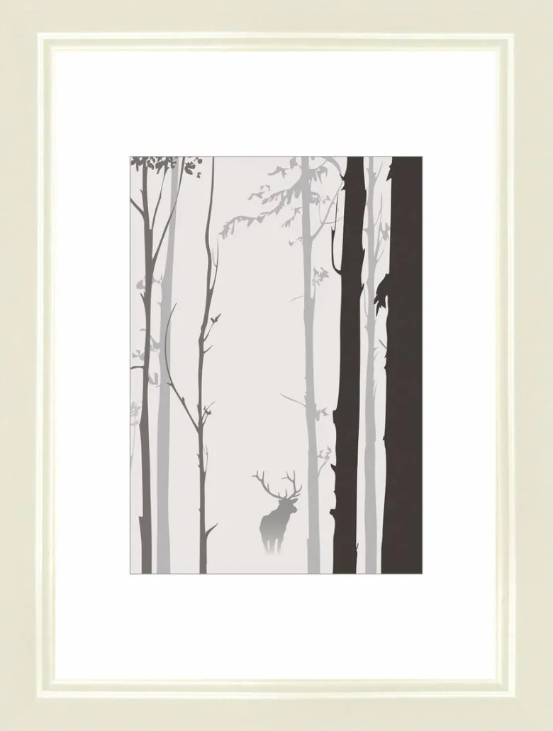 Bilderrahmen weiß Holz B/H/L: ca. 10,5x15x2 cm