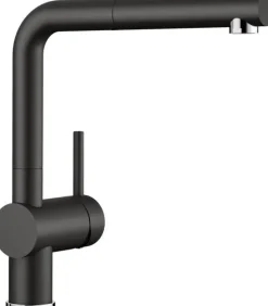 BLANCO Armatur Linus-S HD,526148 schwarz Silgranit B/H/T: ca. 9,9x28,4x21,9 cm