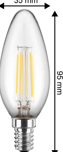 Blulaxa LED-Leuchtmittel Kerzenlampe Filamentlampe 49060 2er Pack E14