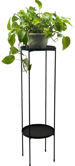 Blumensäule Tim schwarz lackiert Metall H/D: ca. 80x24,5 cm