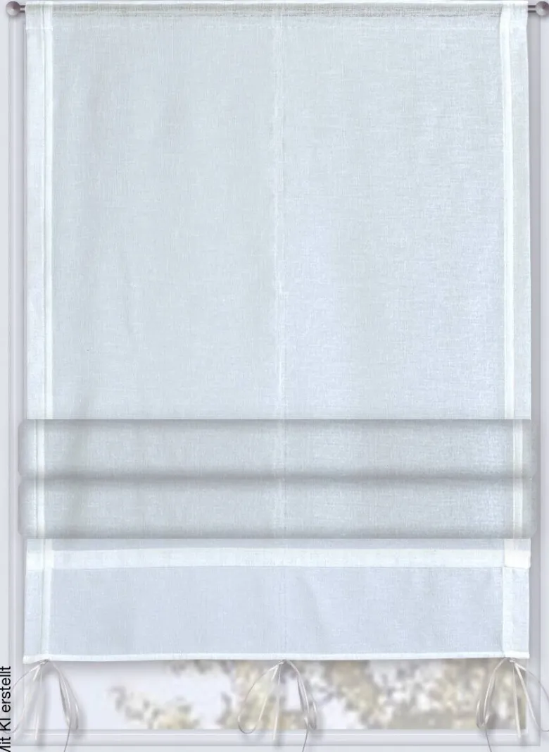 Bändchenrollo Fabienne offwhite B/L: ca. 100x140 cm