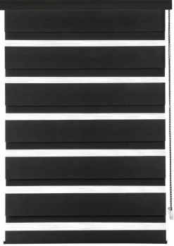 Boviva Doppelrollo mit Blende Black schwarz B/L: ca. 100x160 cm