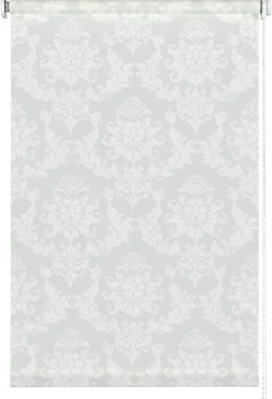 Boviva Seitenzugrollo Tageslichtqualität Ornament weiß B/L: ca. 122x175 cm