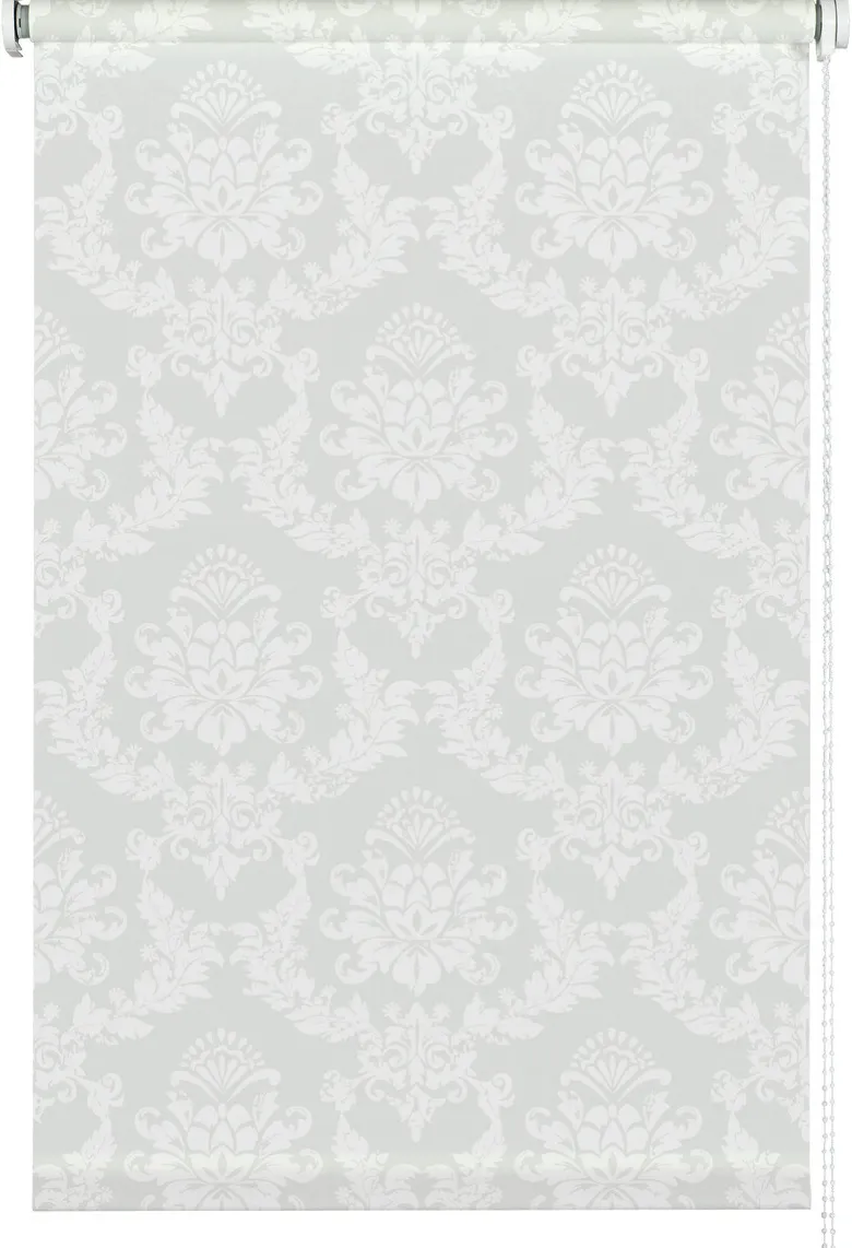 Boviva Seitenzugrollo Tageslichtqualität Ornament weiß B/L: ca. 122x175 cm