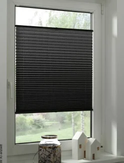 Boviva Spannplissee schwarz B/L: ca. 55x130 cm