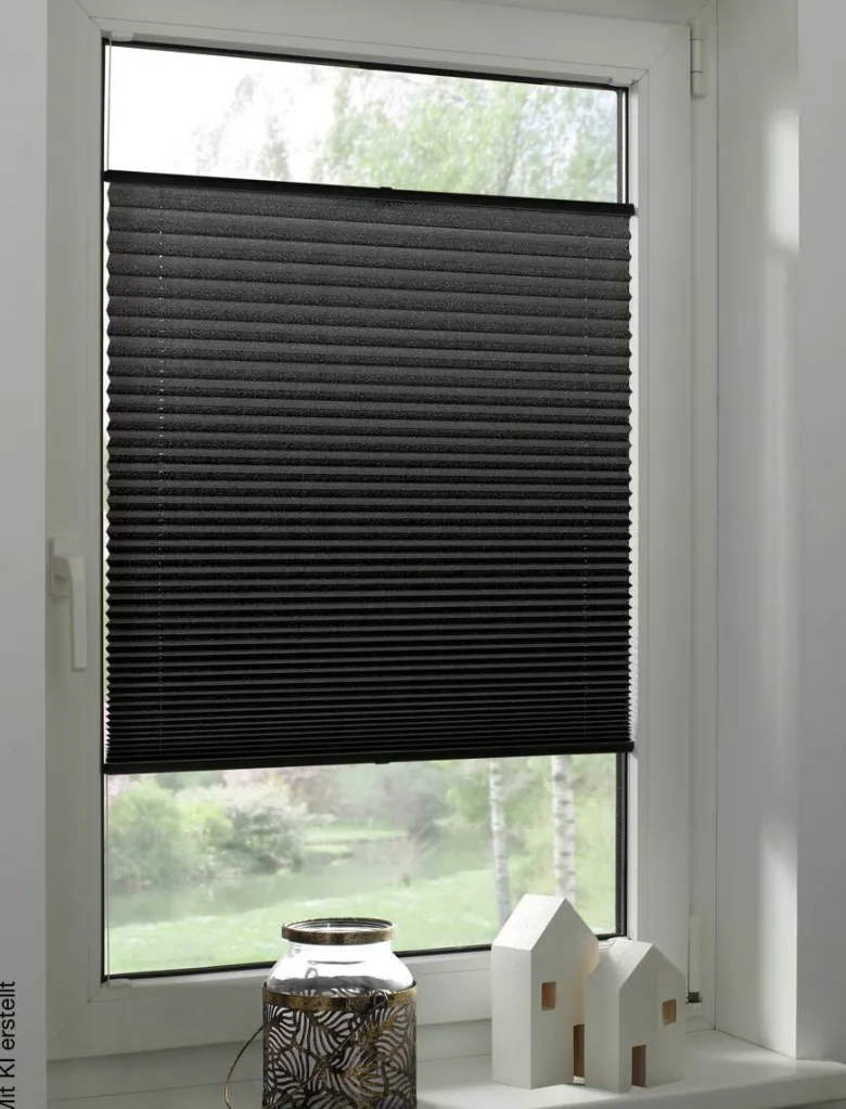 Boviva Spannplissee schwarz B/L: ca. 55x130 cm