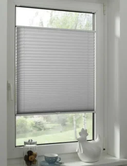Boviva Spannplissee silber B/L: ca. 40x130 cm