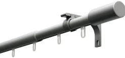 Boviva Stilgarnituren Zylinder silber Metall D: ca. 1,9 cm ausziehbar von ca. 190 bis 160 cm 1.0 Läufe