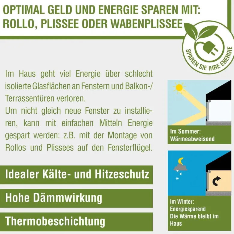 Boviva Thermo Seitenzugrollo Verdunklungsqualität weiß B/L: ca. 62x175 cm