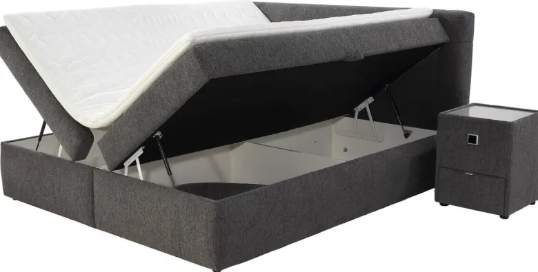 Boxbett dunkelgrau Liegefläche B/L: ca. 200x180 cm