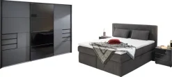 Boxbett dunkelgrau Liegefläche B/L: ca. 200x180 cm