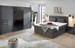 Boxbett dunkelgrau Liegefläche B/L: ca. 200x180 cm