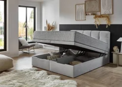Boxbett Lugano silber Liegefläche B/L: ca. 180x200 cm