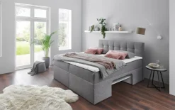Boxbett Shelfie I hellgrau Liegefläche B/L: ca. 180x200 cm