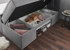 Boxbett Shelfie I hellgrau Liegefläche B/L: ca. 180x200 cm