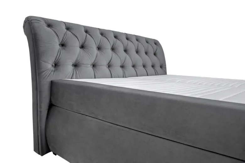Boxspringbett Agnes dunkelgrau Liegefläche B/L: ca. 180x200 cm