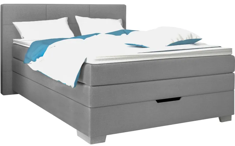 Boxspringbett Anika grau Liegefläche B/L: ca. 140x200 cm