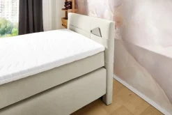 Boxspringbett beige Liegefläche B/L: ca. 100x200 cm