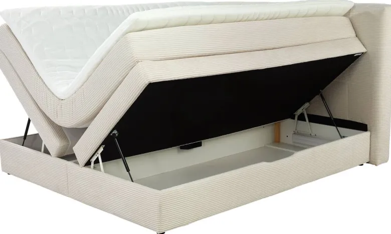 Boxspringbett beige Liegefläche B/L: ca. 180x200 cm