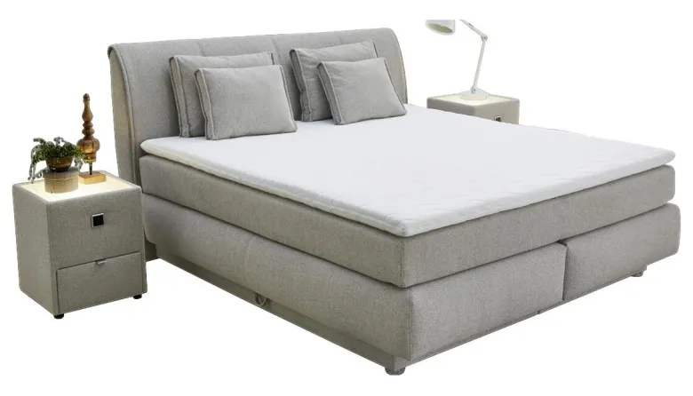 Boxspringbett beige Liegefläche B/L: ca. 180x200 cm