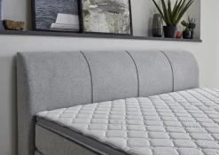 Boxspringbett Fire Silbergrau Liegefläche B/L: ca. 200x200 cm
