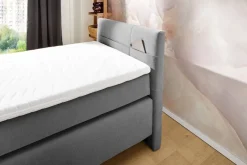 Boxspringbett grau Liegefläche B/L: ca. 100x200 cm
