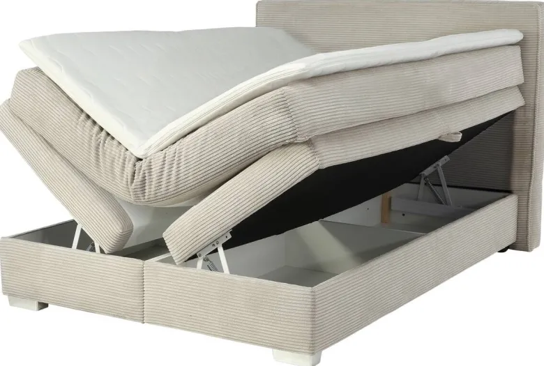 Boxspringbett Greige Liegefläche B/L: ca. 140x200 cm