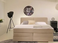 Boxspringbett Happy creme Liegefläche B/L: ca. 160x200 cm