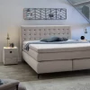 Boxspringbett hellgrau Flachgewebe Liegefläche B/L: ca. 180x200 cm