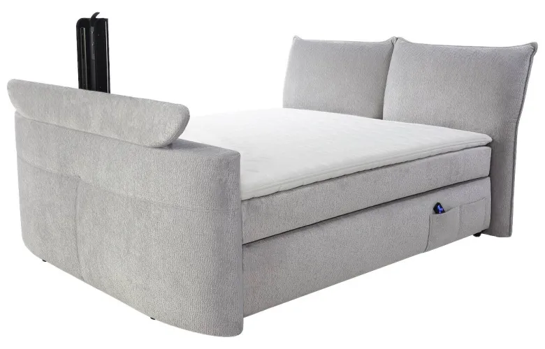 Boxspringbett hellgrau Liegefläche B/L: ca. 180x200 cm