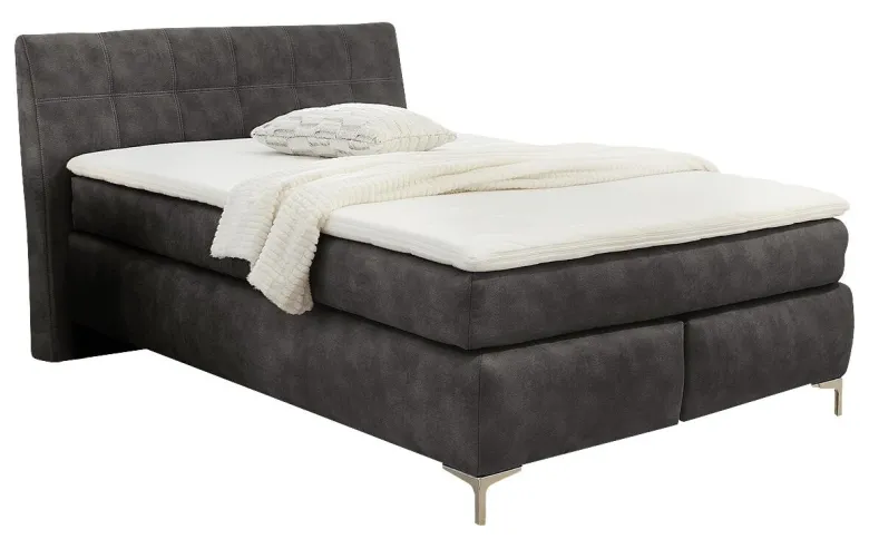 Boxspringbett hellgrau Liegefläche B/L: ca. 140x200 cm