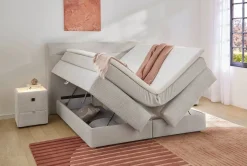 Boxspringbett hellgrau Liegefläche B/L: ca. 180x200 cm