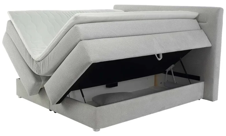 Boxspringbett hellgrau Liegefläche B/L: ca. 180x200 cm