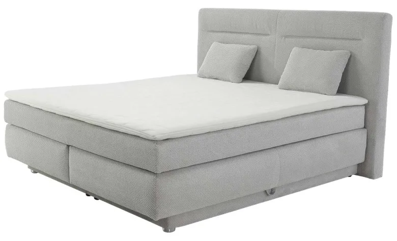 Boxspringbett hellgrau Liegefläche B/L: ca. 180x200 cm