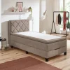 Boxspringbett Jeff taupe Liegefläche B/L: ca. 100x200 cm