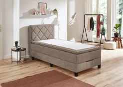 Boxspringbett Jeff taupe Liegefläche B/L: ca. 100x200 cm
