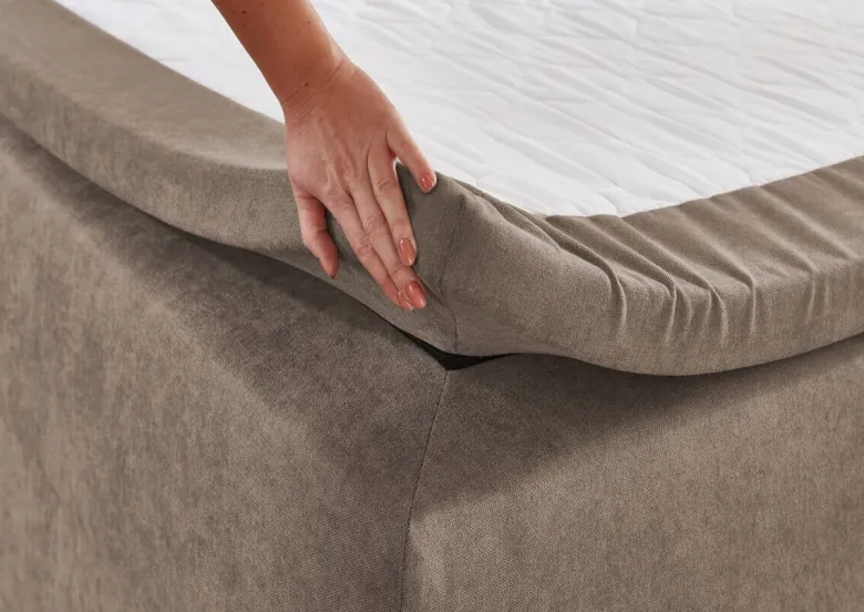 Boxspringbett Jeff taupe Liegefläche B/L: ca. 100x200 cm