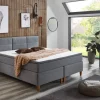 Boxspringbett Kenora grau Liegefläche B/L: ca. 140x200 cm