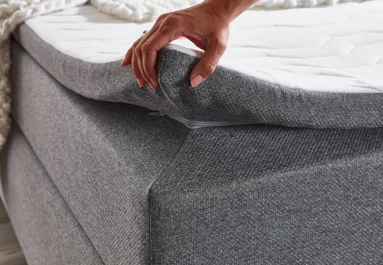 Boxspringbett Kenora grau Liegefläche B/L: ca. 140x200 cm
