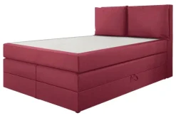 Boxspringbett Lissy burgund rot Liegefläche B/L: ca. 140x200 cm