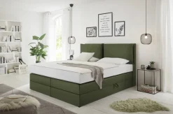 Boxspringbett Lissy olive Liegefläche B/L: ca. 160x200 cm