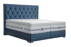Boxspringbett Lydia blau Liegefläche B/L: ca. 200x200 cm